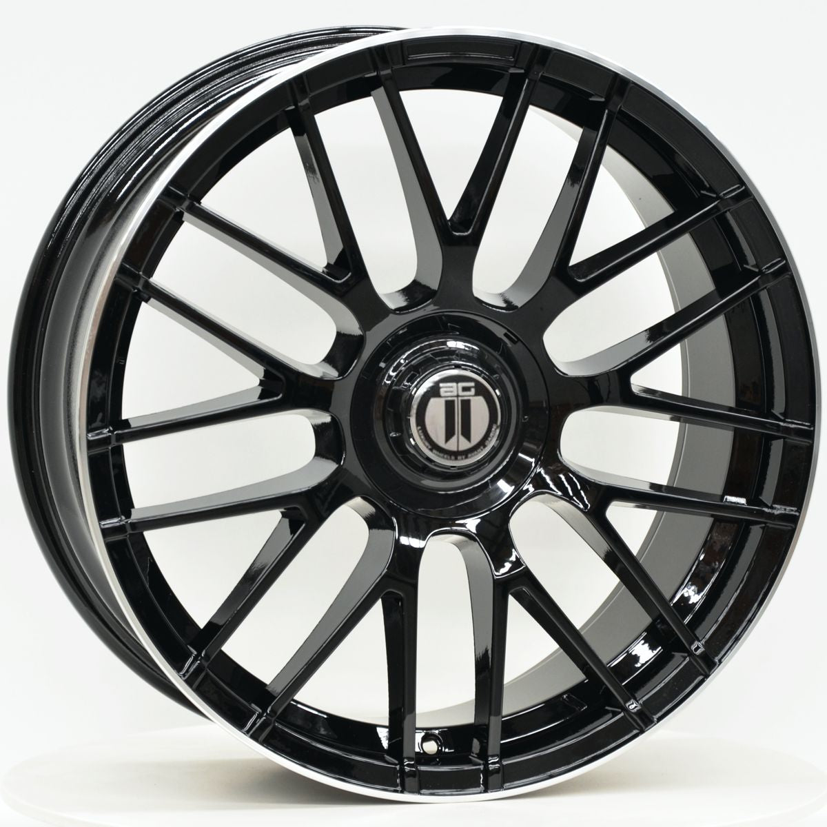 AG Wheels AM635 Black Machined Lip Wheels