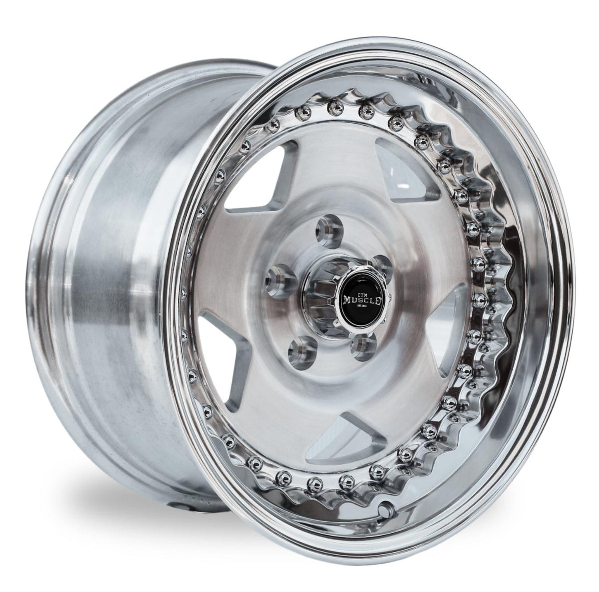 CTM Muscle Custom Pro II Brushed Alloy Center / Polished Lip Wheels