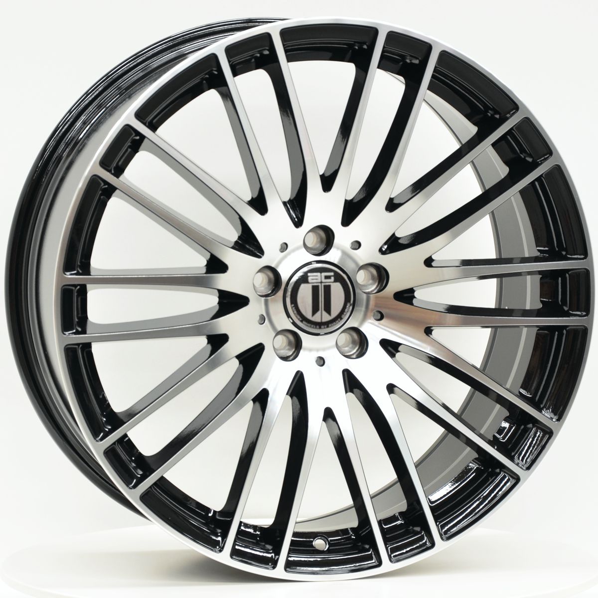 AG Wheels AM300 Black Machined Face Wheels