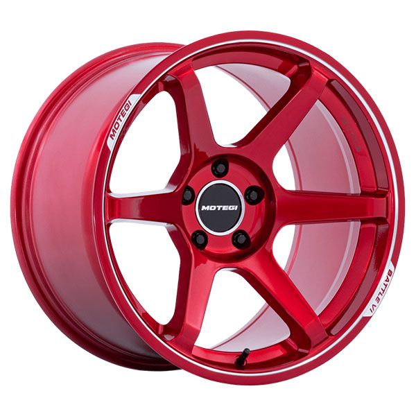 Motegi Racing MR160 Battle VI Cherry Red with Machined Lip
