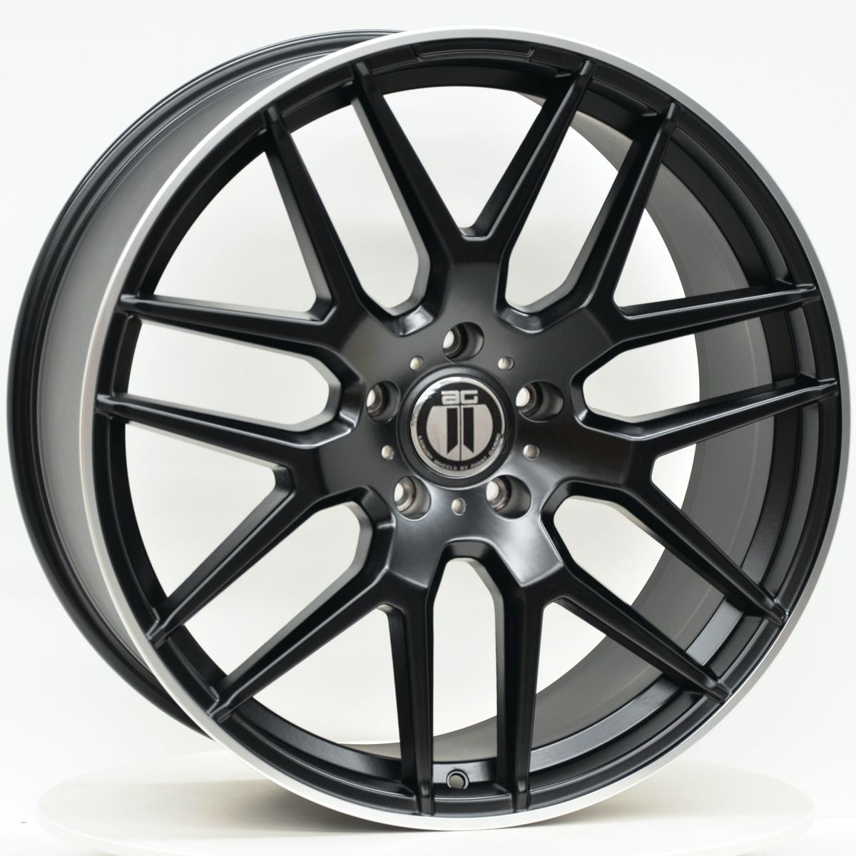 AG Wheels AM638 Black Machined Lip Wheels