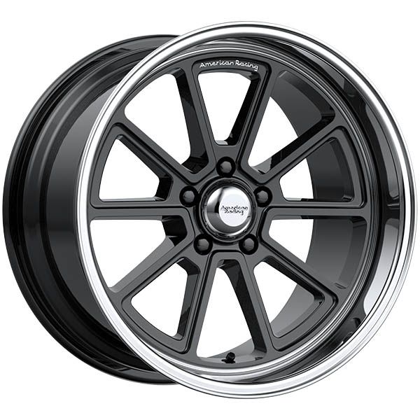 American Racing Draft VN510 Gloss Black w/diamond cut lip wheel