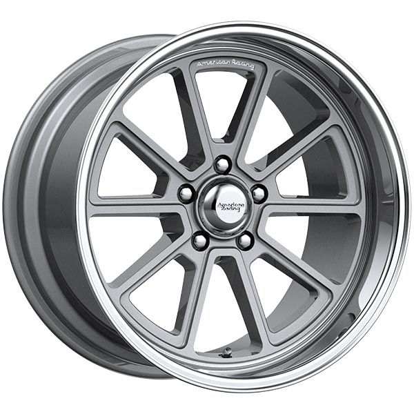 American Racing Draft VN510 Vintage Silver w/diamond cut lip wheel
