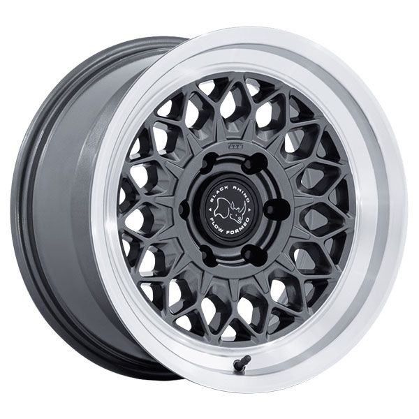 Black Rhino Graz Gloss Gunmetal with Machined Lip wheel