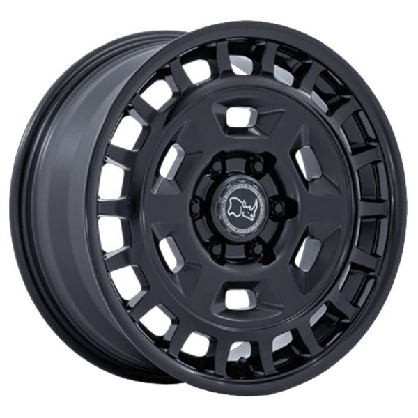 Black Rhino Rover Matte Black with Gloss Black Lip wheel