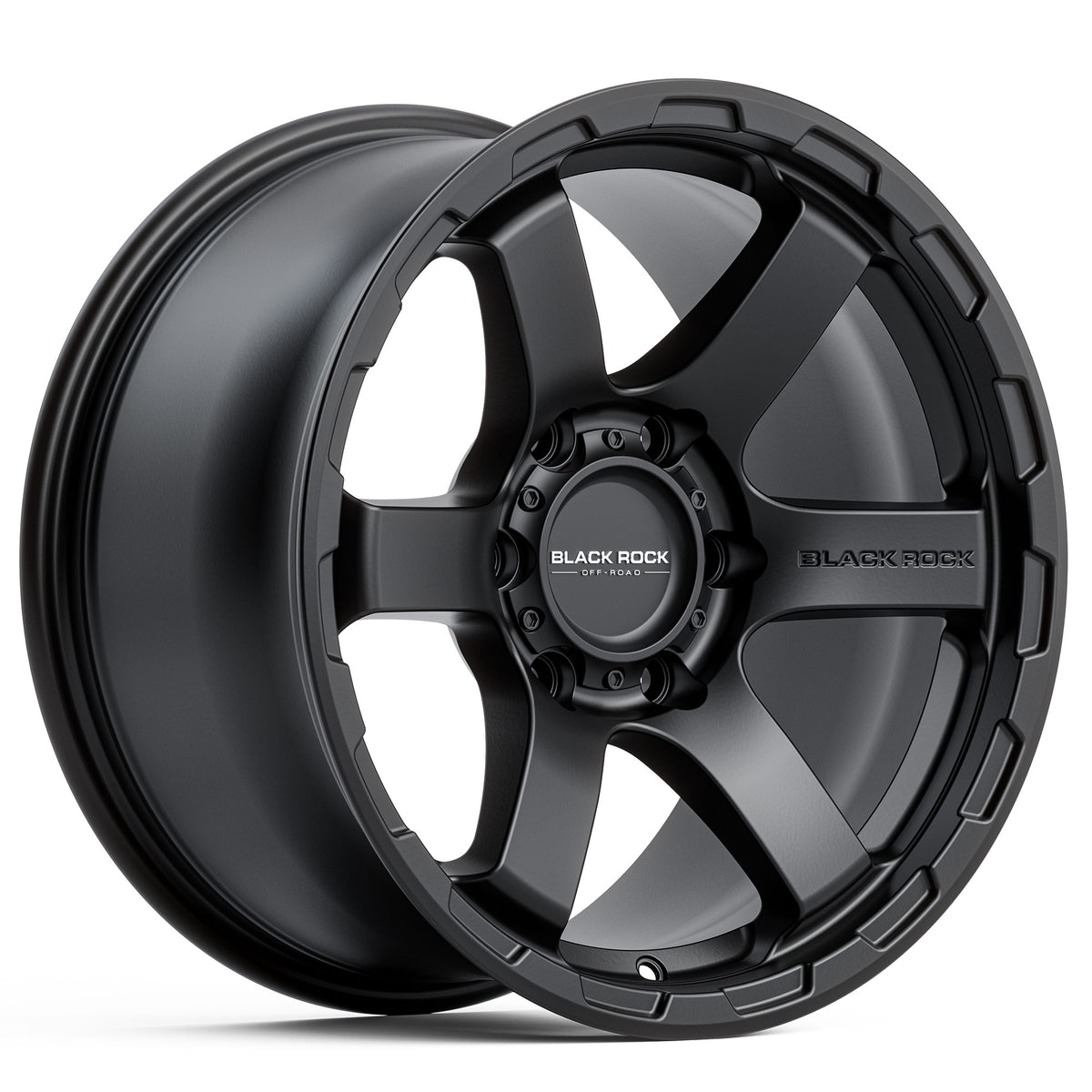 Black Rock Grip Satin Black Wheels