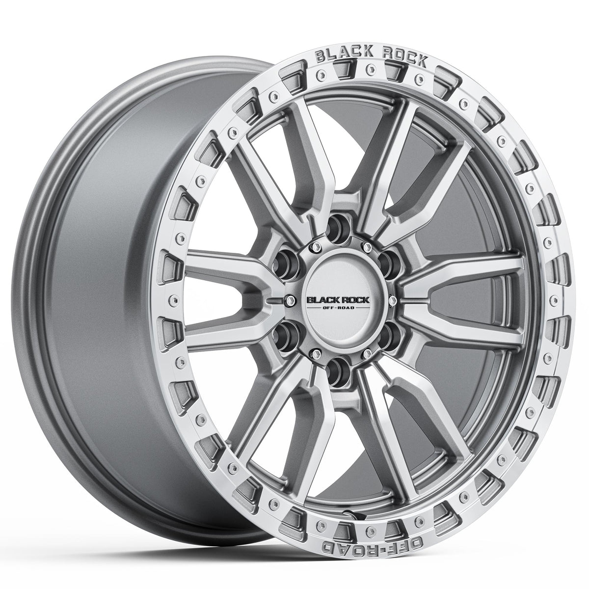 Black Rock Rambler Silver Machined Wheels