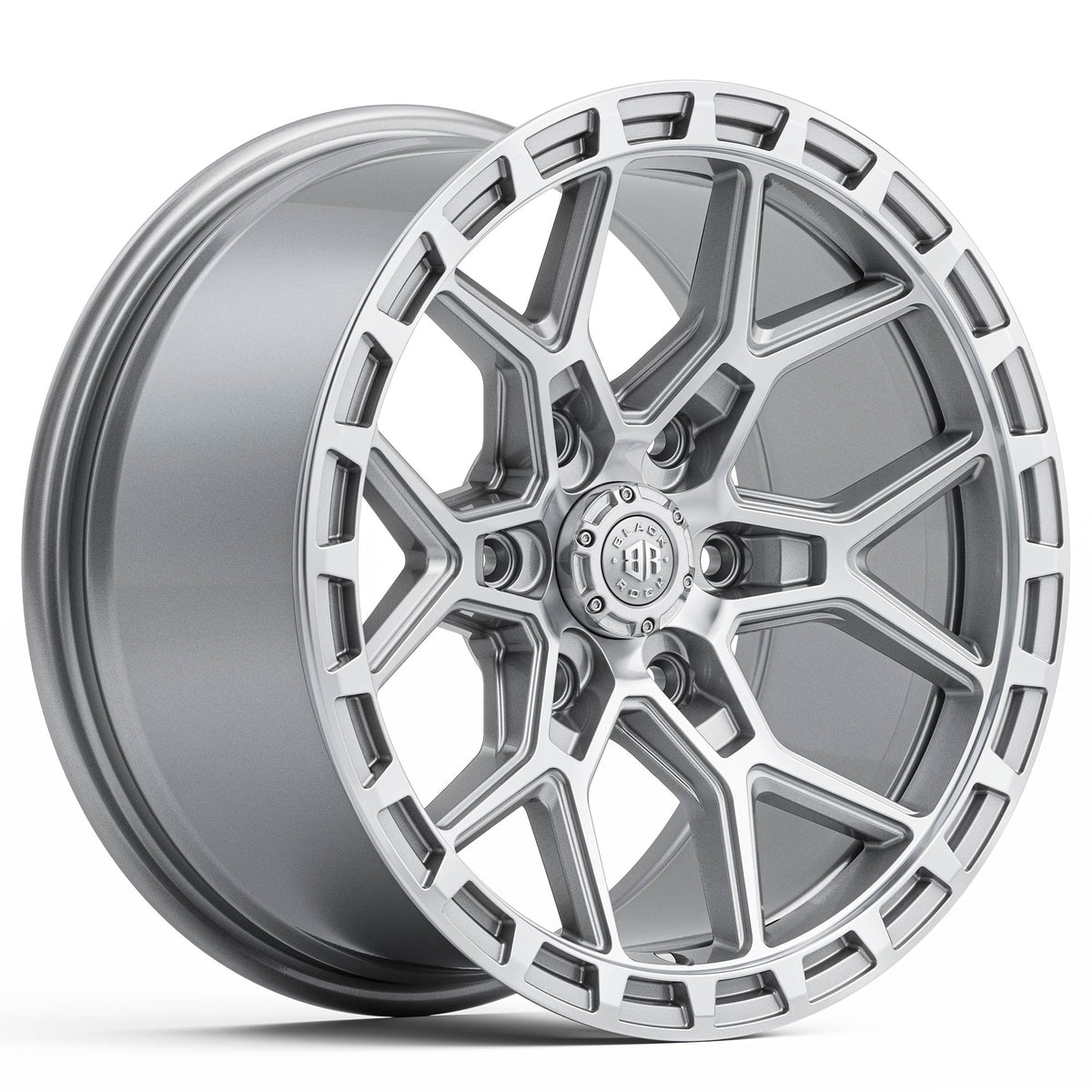 Black Rock Viper Silver Machined Wheels
