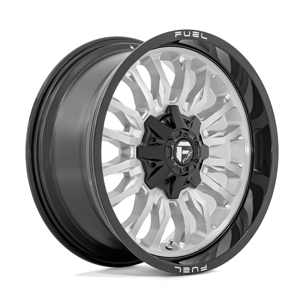 Fuel ARC SILVER BRUSH FACE W/ BLK LIP wheel