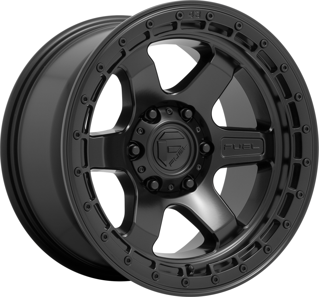 Fuel BLOCK Matte Black With Black Ring wheel