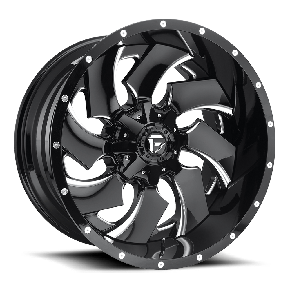Fuel CLEAVER GLOSS BLACK MILLED wheel