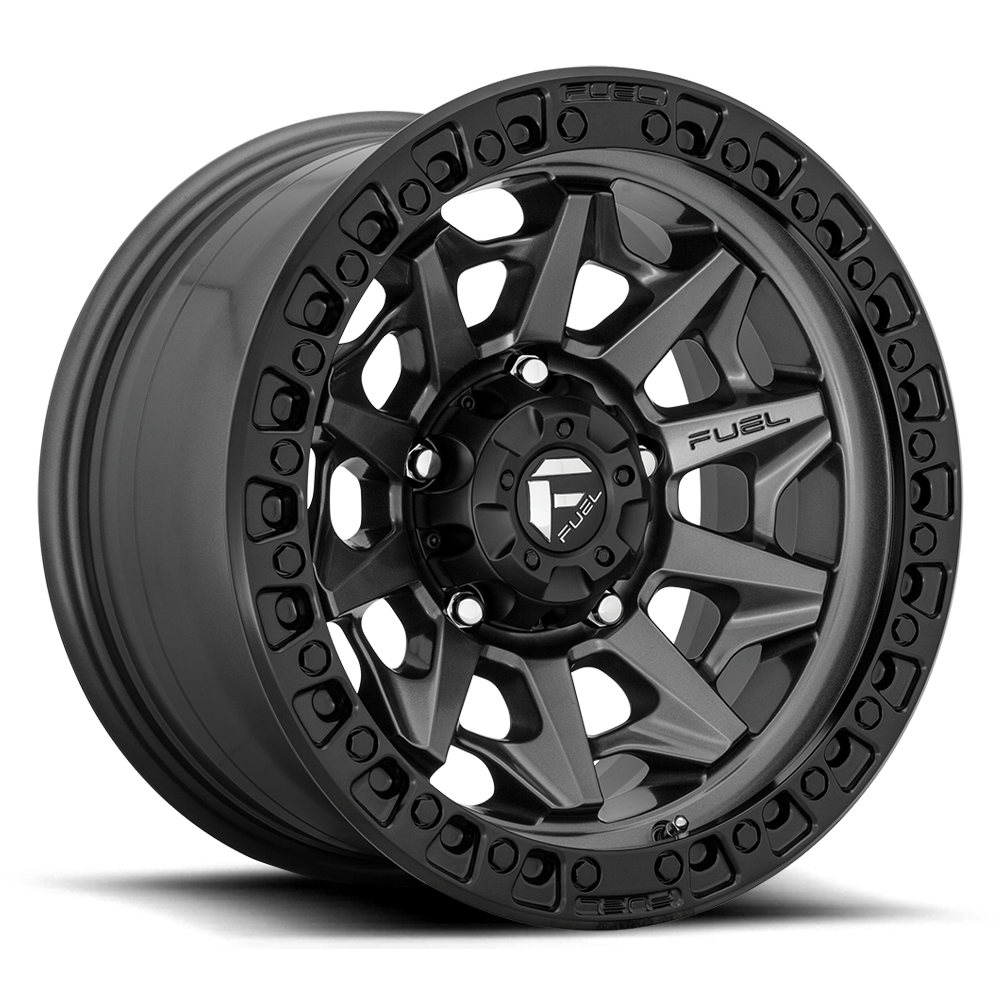 Fuel COVERT MATTE GUNMETAL BLACK BEAD RING wheel