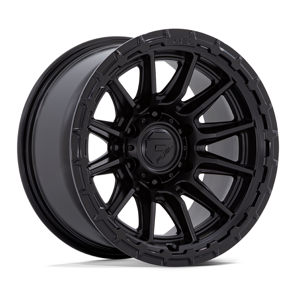 Fuel PISTON BLACKOUT W/ GLOSS BLACK LIP wheel