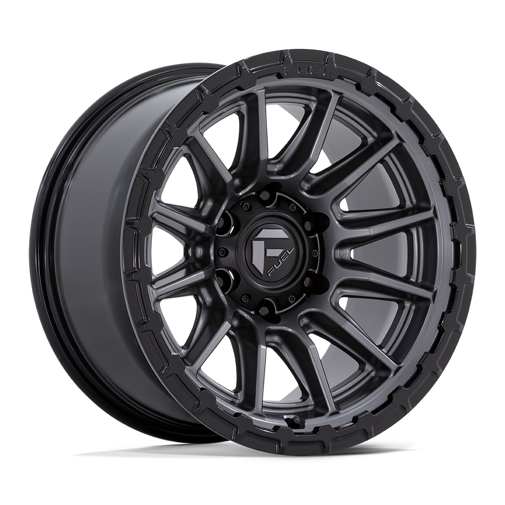 Fuel PISTON MATTE GUNMETAL GLOSS BLACK LIP wheel