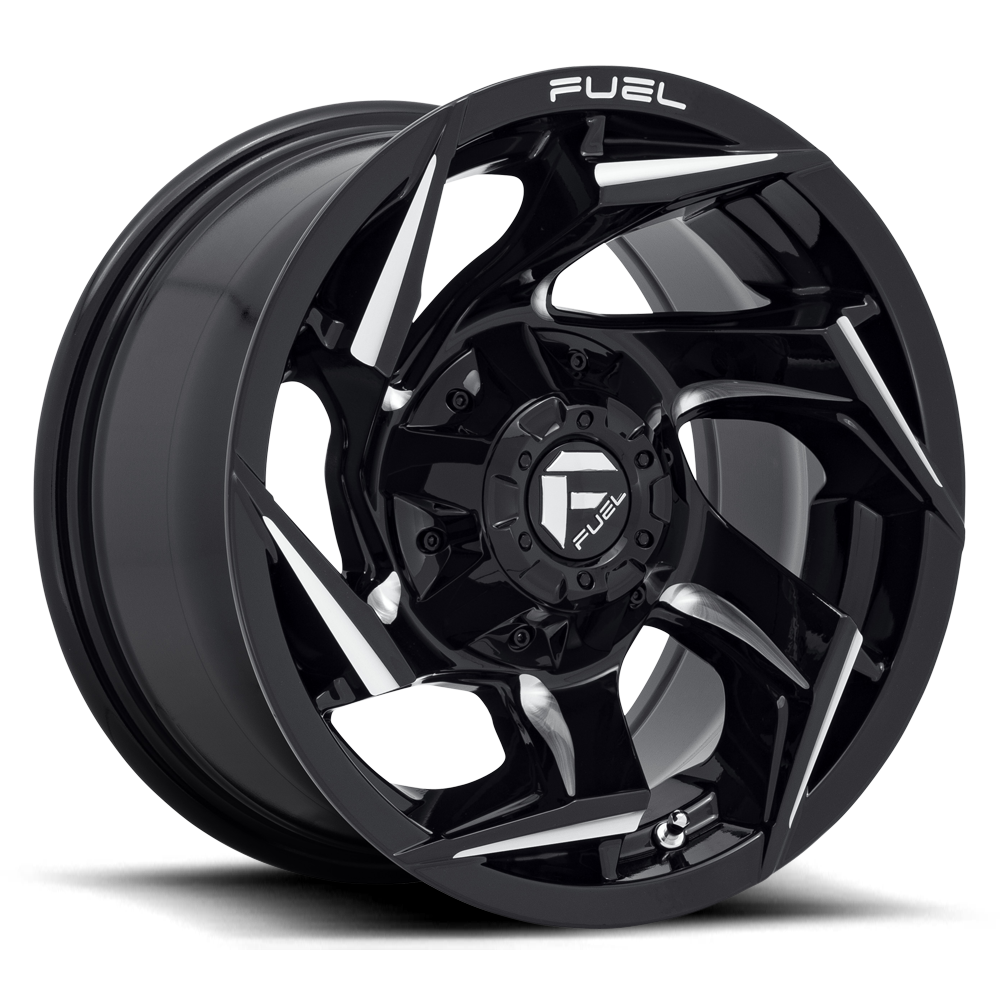Fuel REACTION GLOSS BLACK MILLED wheel