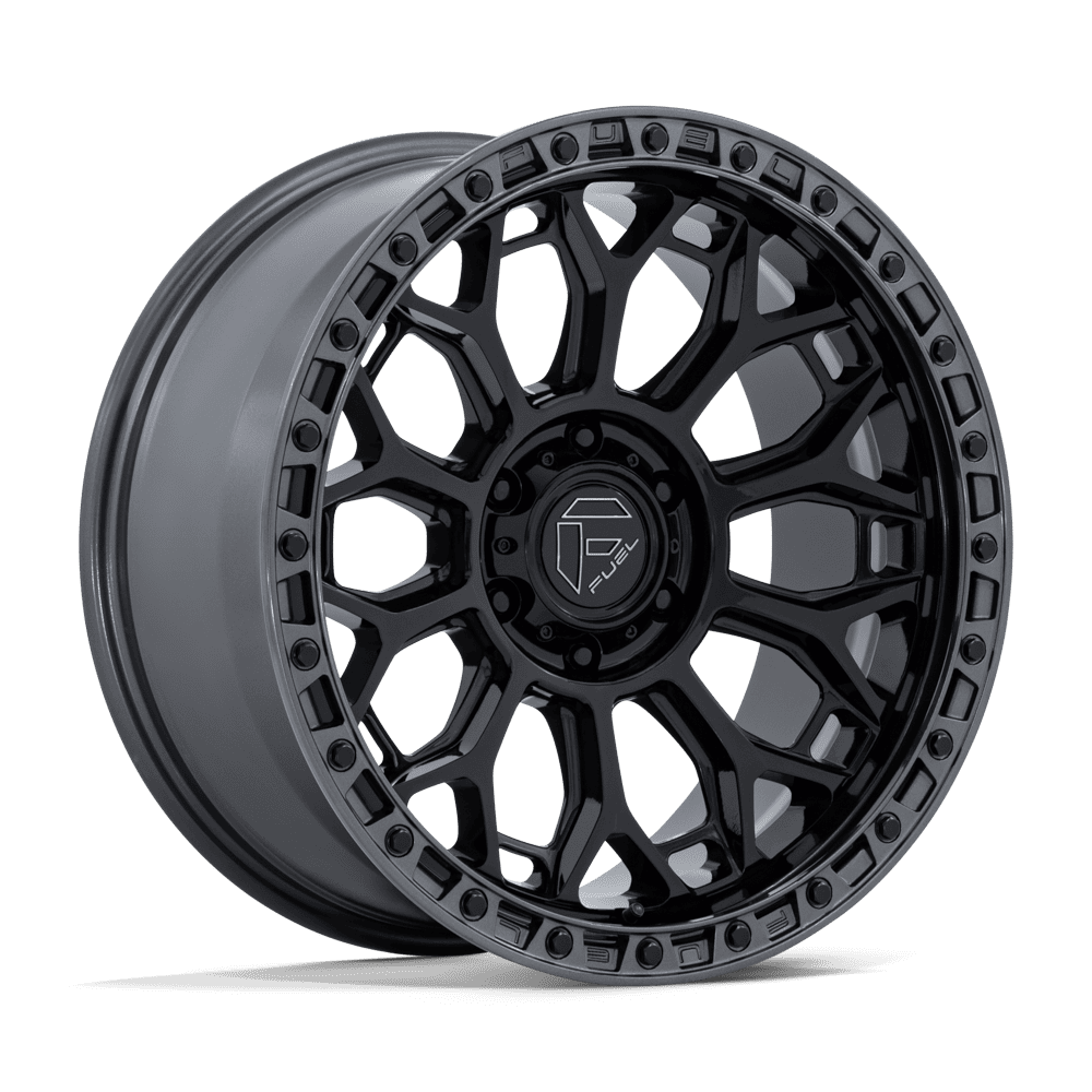Fuel TALON GLOSS BLACK W/ GUNMETAL LIP wheel