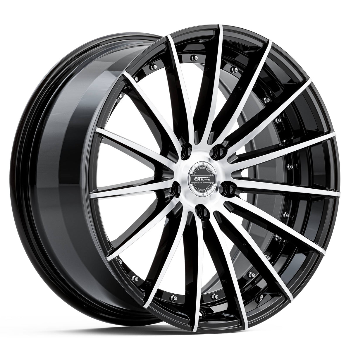 GT Form Anvil Gloss Black Machined Face Wheels