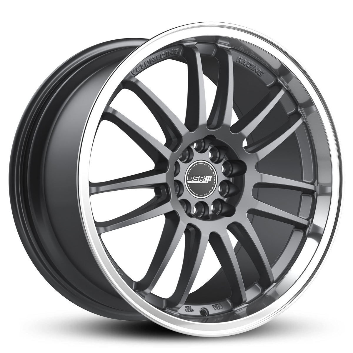 JSR ST32 Gunmetal Grey Machined Lip Wheels