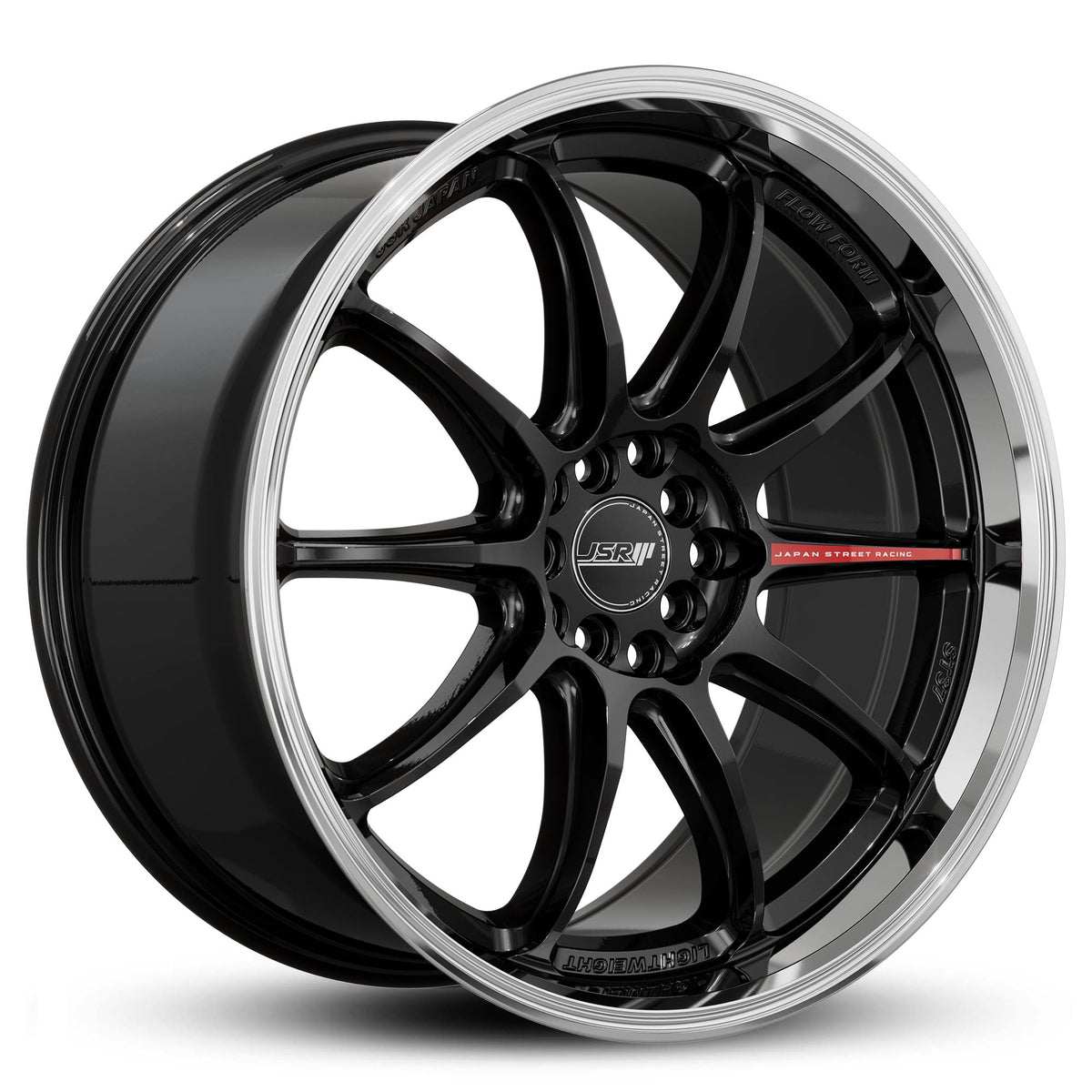 JSR ST37 Gloss Black Machined Lip Wheels