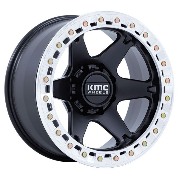 KMC VI Beadlock KM238 Satin Black w/machined ring
