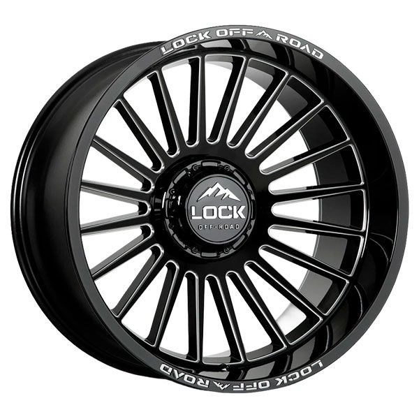 Lock Off-Road Invasion Gloss Black Milled wheel