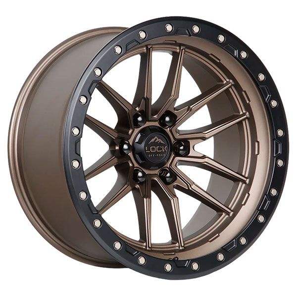 Lock Off-Road Krawler Matte Bronze Black Lip wheel