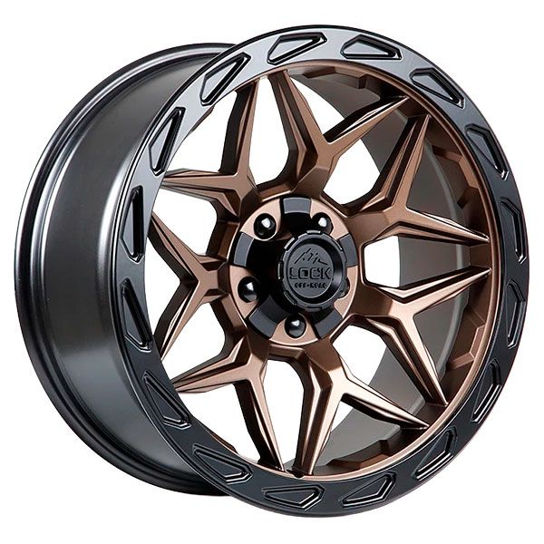 Lock Off-Road Matrix Matte Bronze Black Lip wheel