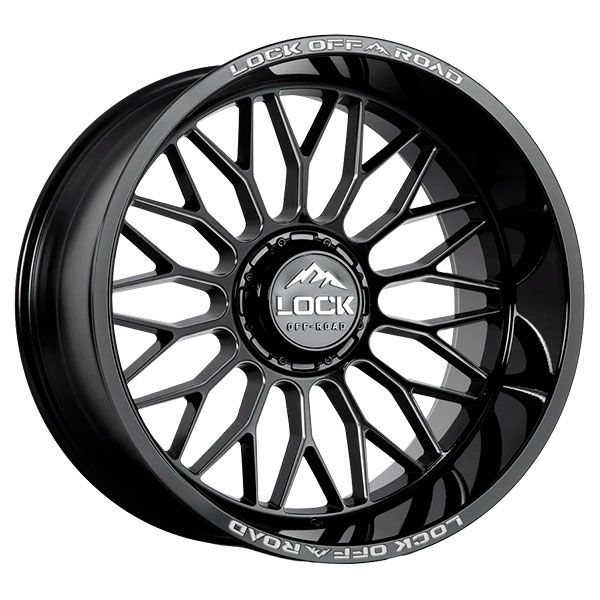 Lock Off-Road Rampage Gloss Black Milled wheel