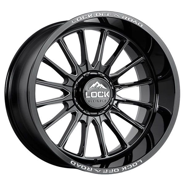 Lock Off-Road Striker Gloss Black Milled wheel