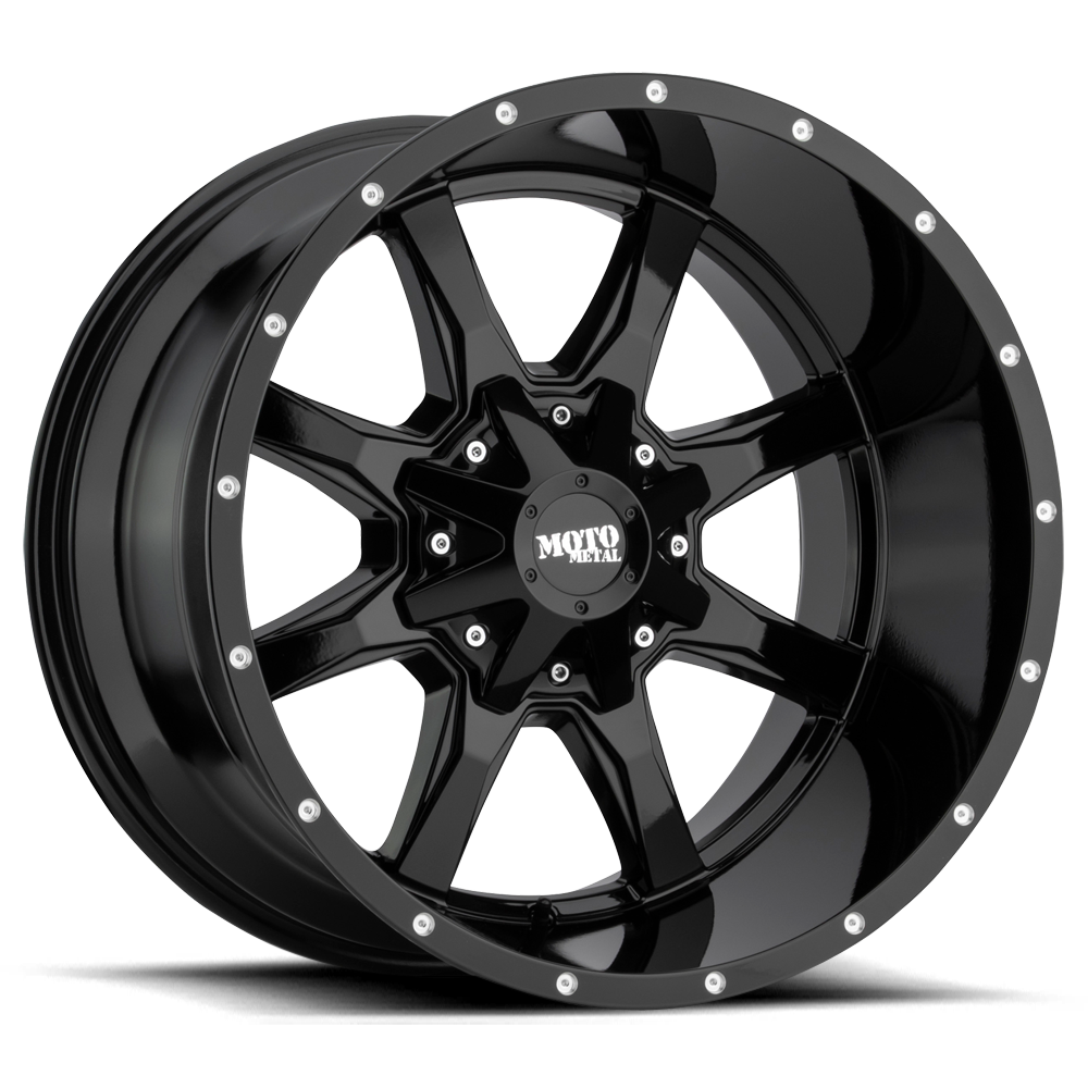 Moto Metal MO970 Gloss Black Milled Lip wheel