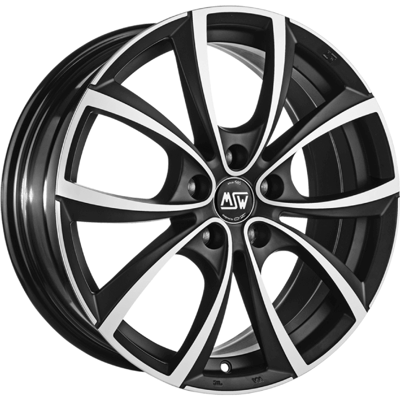 MSW 27 Matt Dark Titanium Full Polished Wheels