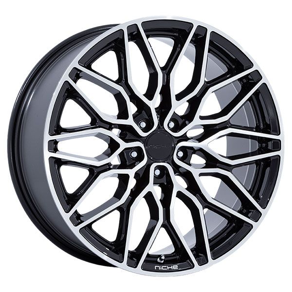 Niche Calabria 5 Gloss Black Machined wheel