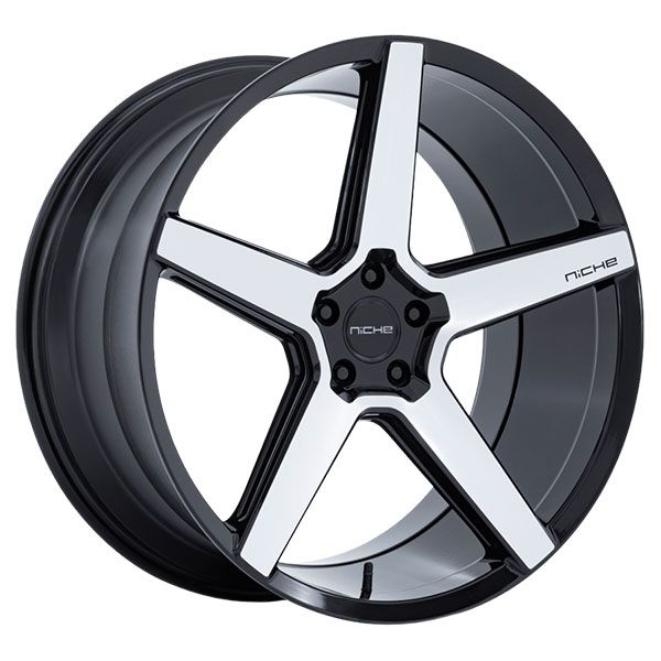 Niche Modena Gloss Black with Machined Face wheel