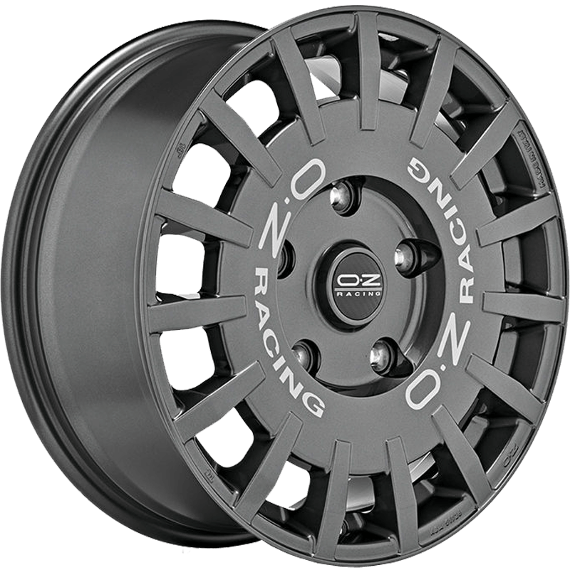 OZ Racing RALLY RACING VAN DARK GRAPHITE SILVER LETTERING Wheels
