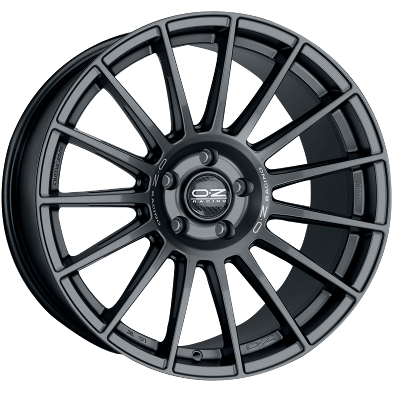 OZ Racing SUPERTURISMO DAKAR MATT GRAPHITE SILVER LETTERING Wheels