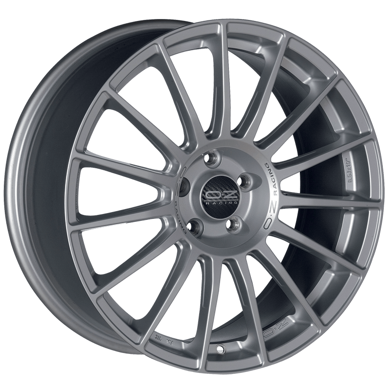 OZ Racing SUPERTURISMO LM MATT RACE SILVER BLACK LETTERING Wheels