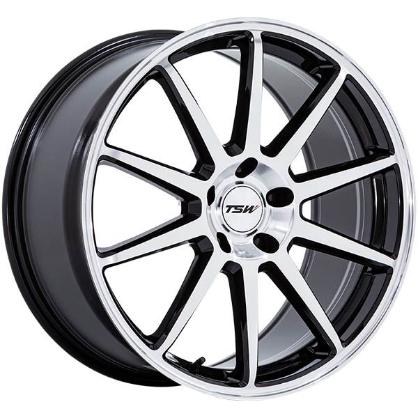TSW Canard Gloss Black with Machined Face wheel
