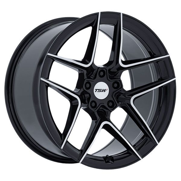 TSW Slipstream Gloss Black with Machined Face wheel