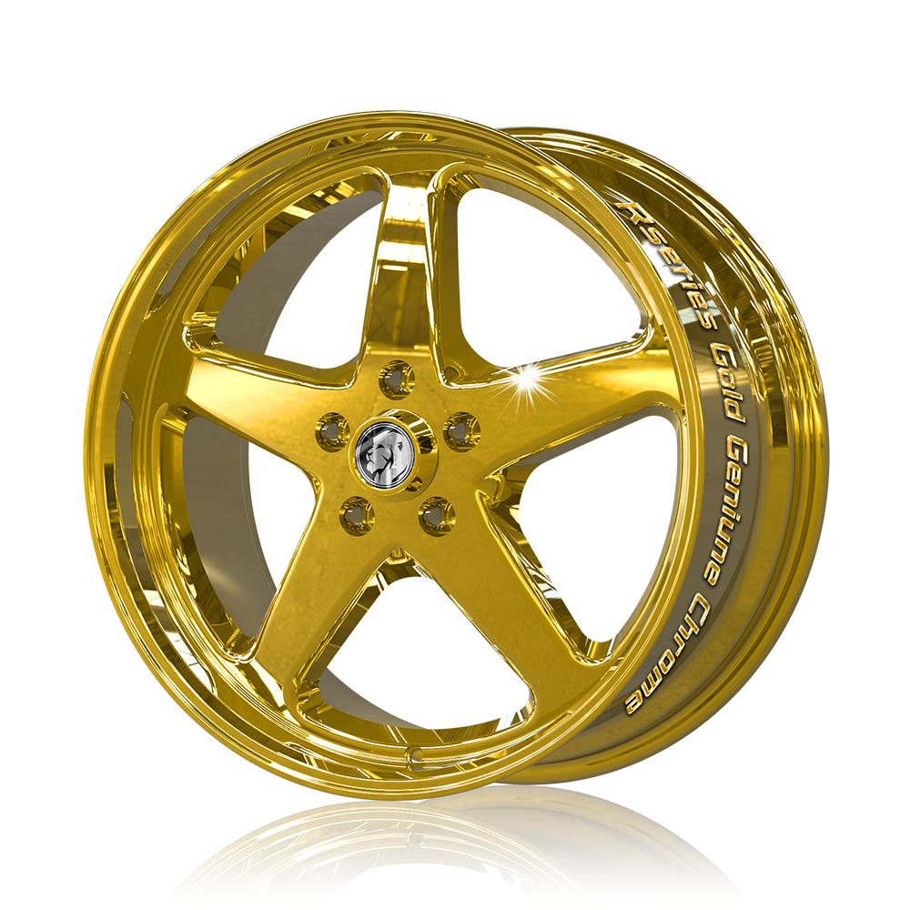 RSeries Wallky WS Gold Chrome Wheels