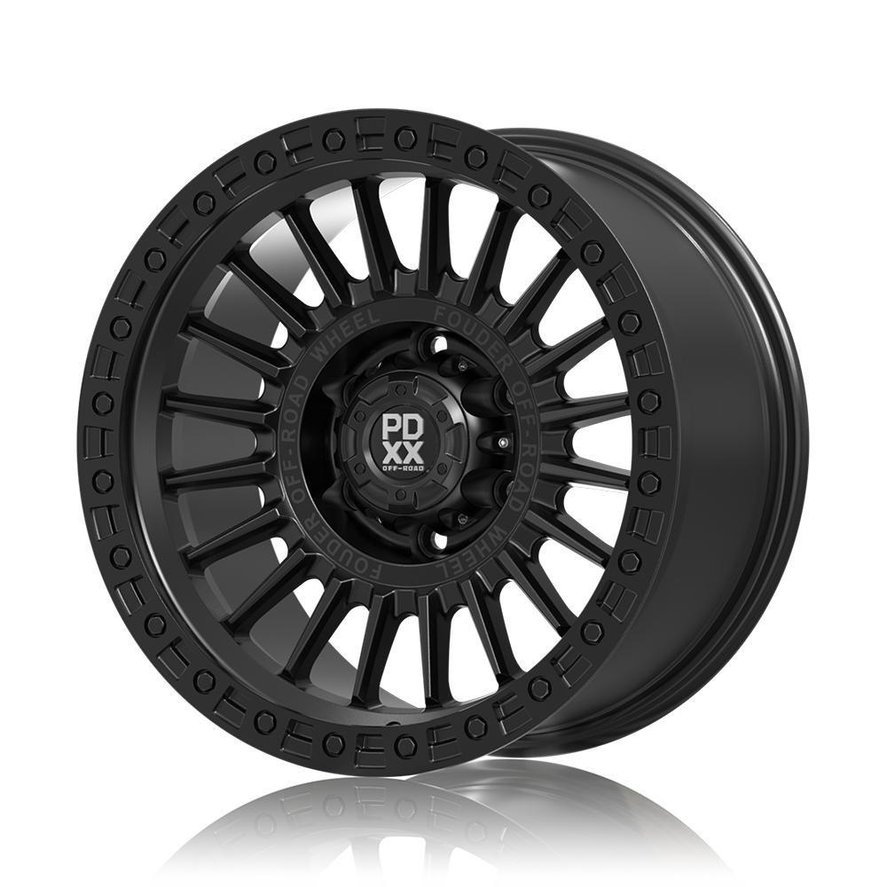 PDXX Offroad Fouder Polar Satin Black Wheels