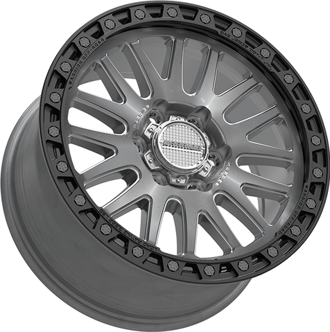 Warrior Atlas Silver Machined Face with Black Lip & Black Bolts Wheels