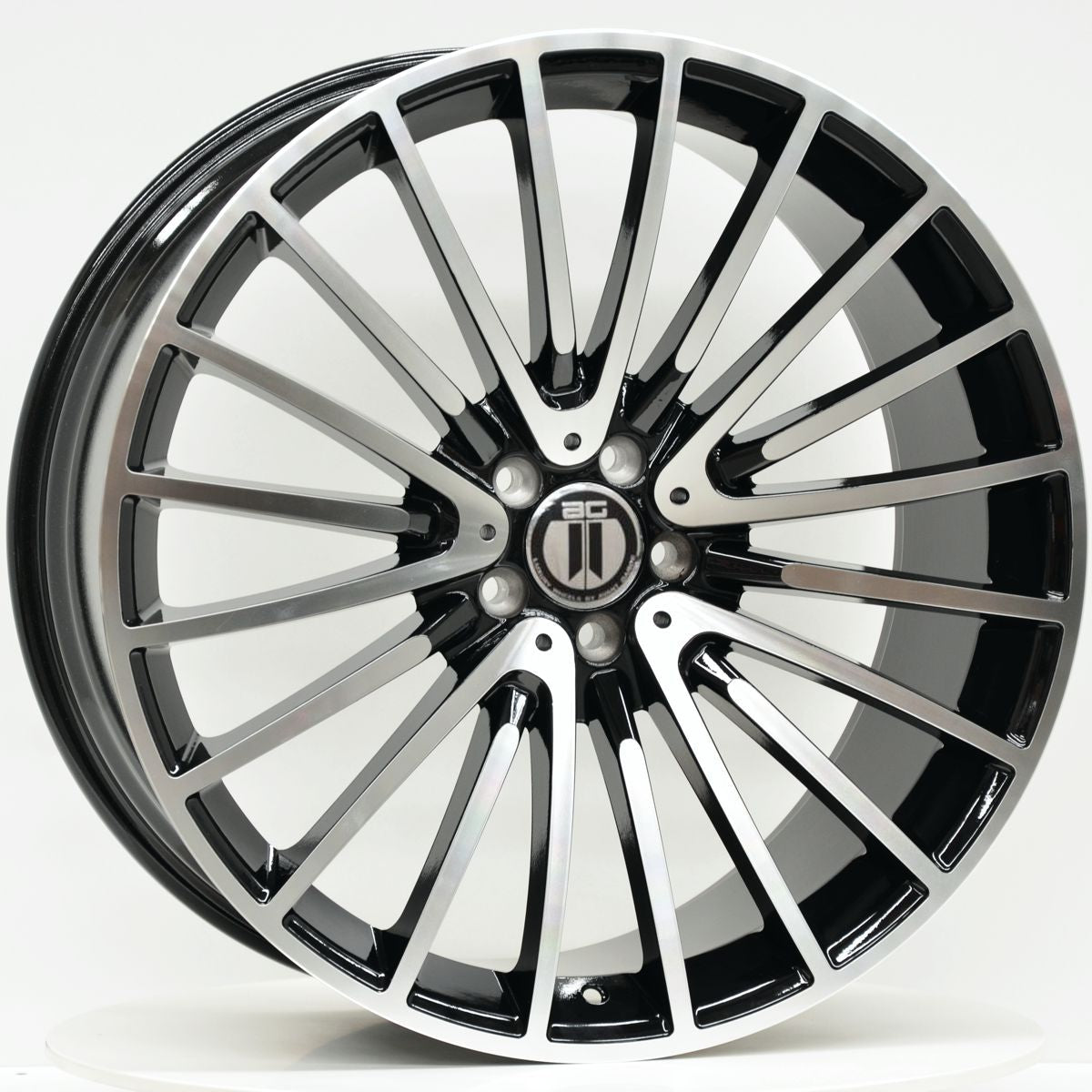 AG Wheels AM600 Black Machined Face Wheels