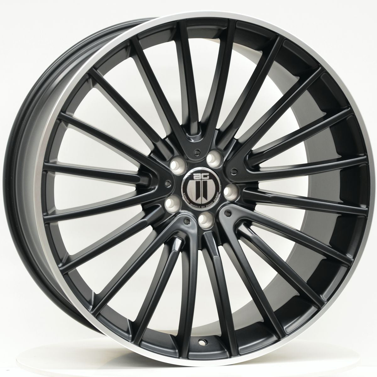AG Wheels AM600 Black Machined Lip Wheels