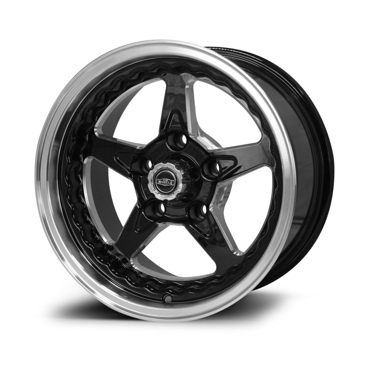 CTM Muscle Dragstar Black Milled / Machined Lip Wheels