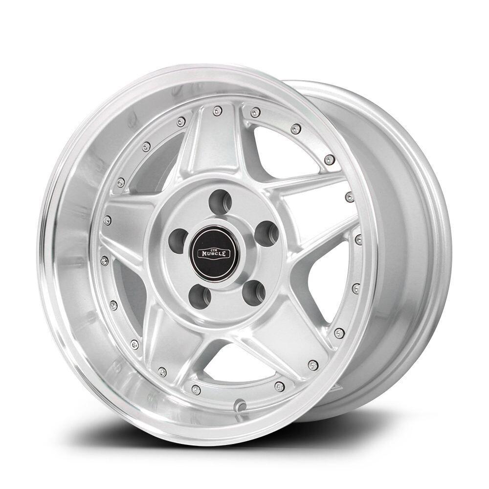 CTM Muscle Bomber Silver / Machined Lip Wheels