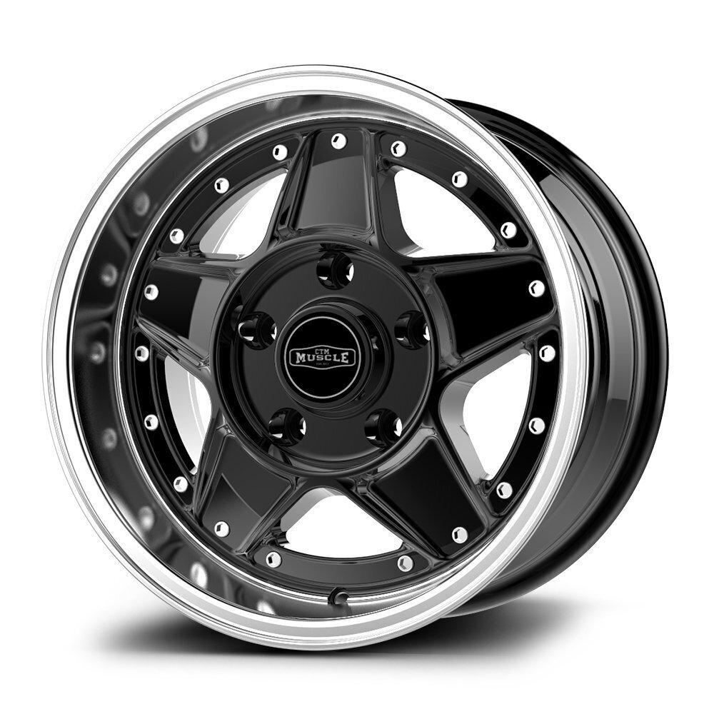 CTM Muscle Bomber Black / Machined Lip Wheels