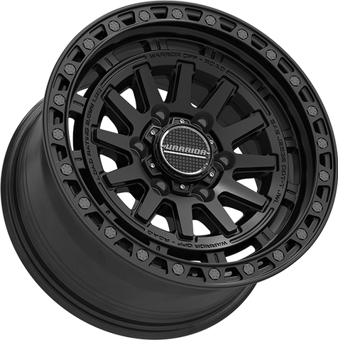 Warrior Gladiator Satin Black with Black Lip & Black Bolts Wheels