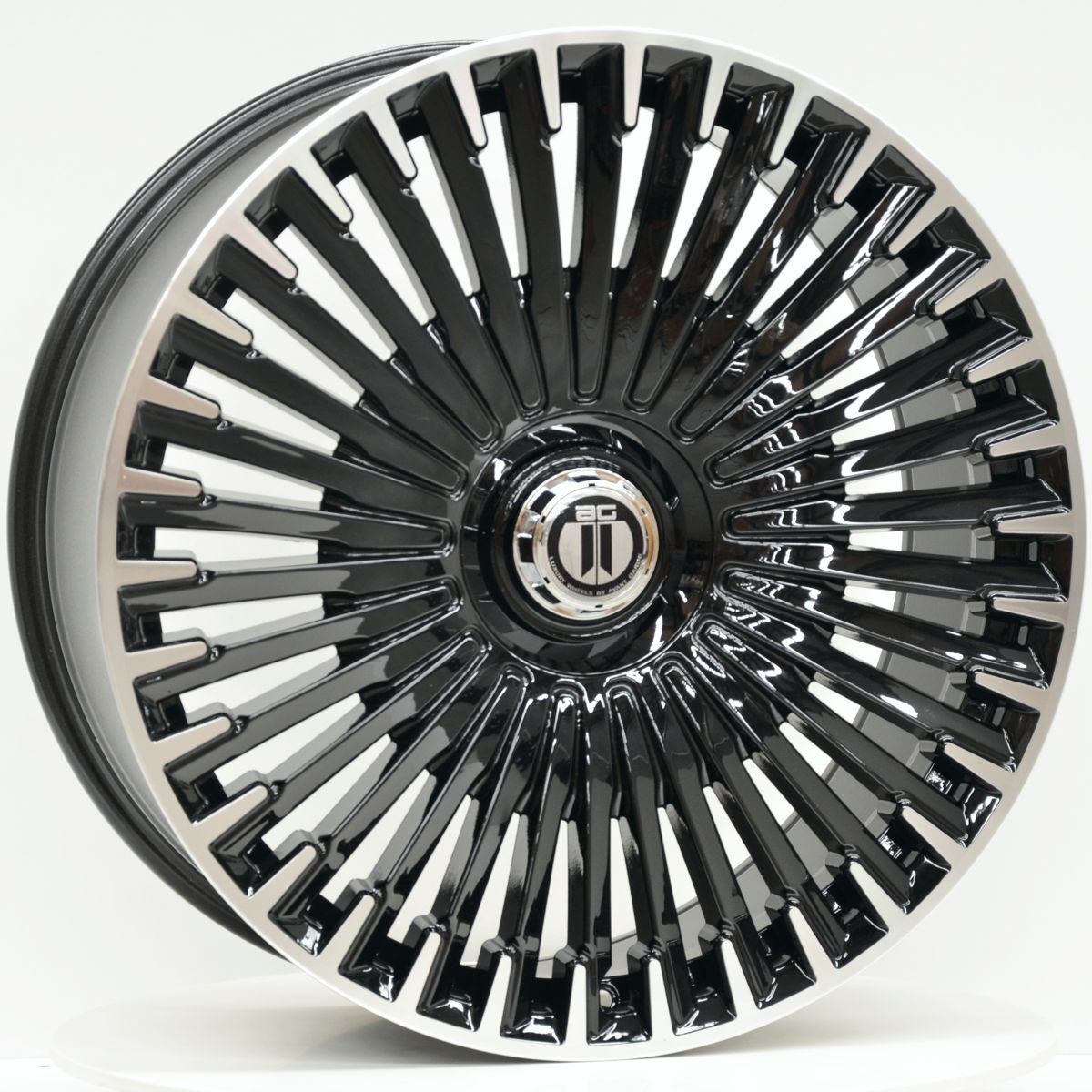AG Wheels AM670 Black Machined Face Wheels