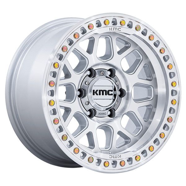 KMC GRS KM549 Gloss Silver with Machined Face