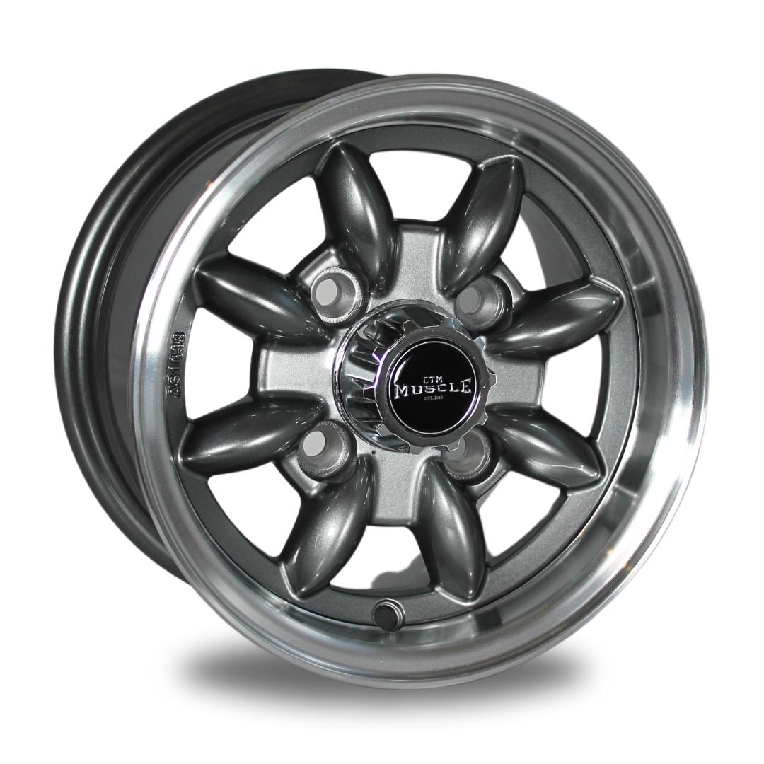 CTM Muscle S-Lite Gunmetal / Machined Lip Wheels